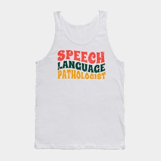 speech language pathology retro type Tank Top